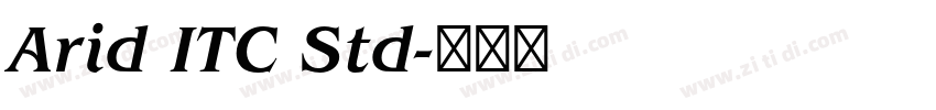 Arid ITC Std字体转换